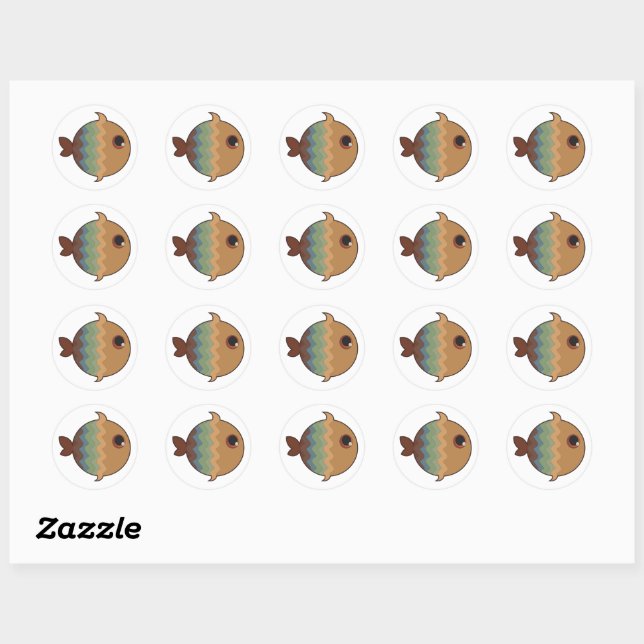 colour fish stickers (Sheet)