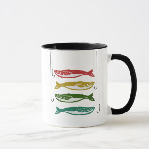 Colour Fish with Fish Hooks Mug