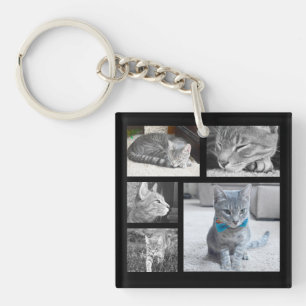 Colour Five Photo Collage Key Ring