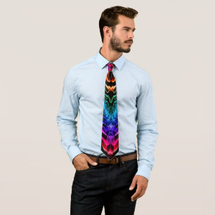 colour flames tie