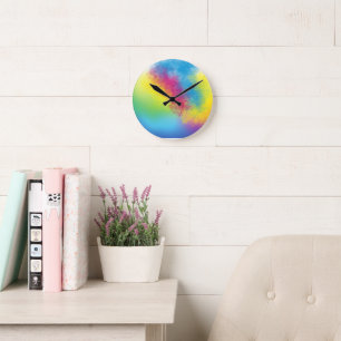 colour flash round clock