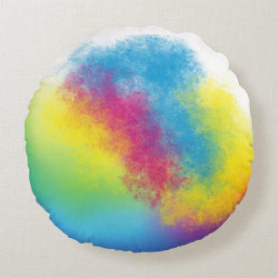 colour flash round cushion