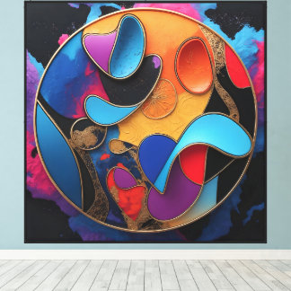 Colour Flow Circle Canvas Print