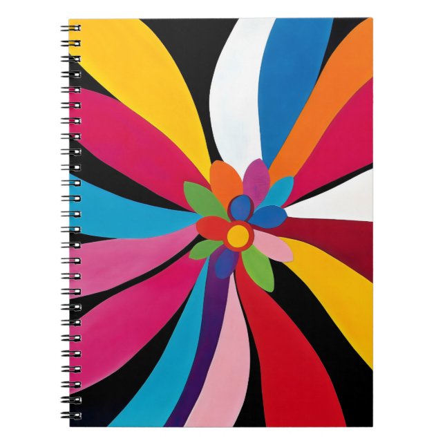 Colour Flower Abstract Notebook (Front)