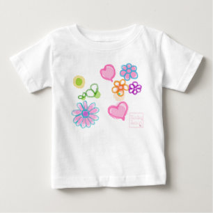 Colour flowers Toddler Ruffle Tee by babyLaia