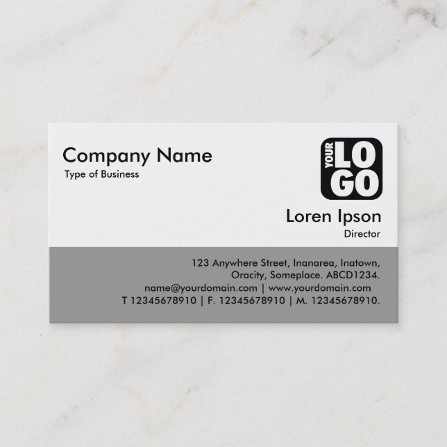 Colour Footer Business Card (Front)