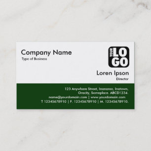 Colour Footer - Dark Green Business Card