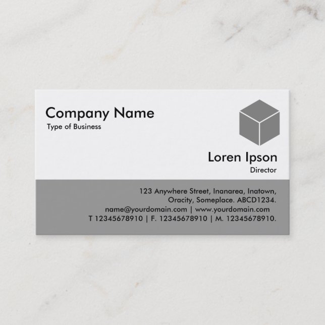 Colour Footer - Grey Business Card (Front)