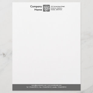 Colour Footer - Grey Letterhead Design