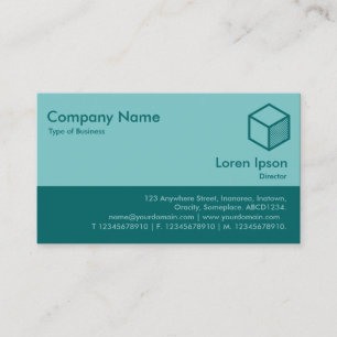 Colour Footer - Lt Blue Green and Moss Green Business Card