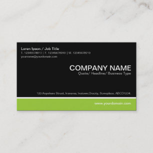Colour Footer - Martian Green with Black Business Card