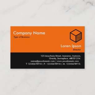 Colour Footer - Orange and Black Business Card