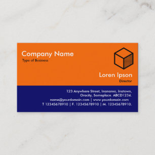 Colour Footer - Orange and Deep Navy Business Card