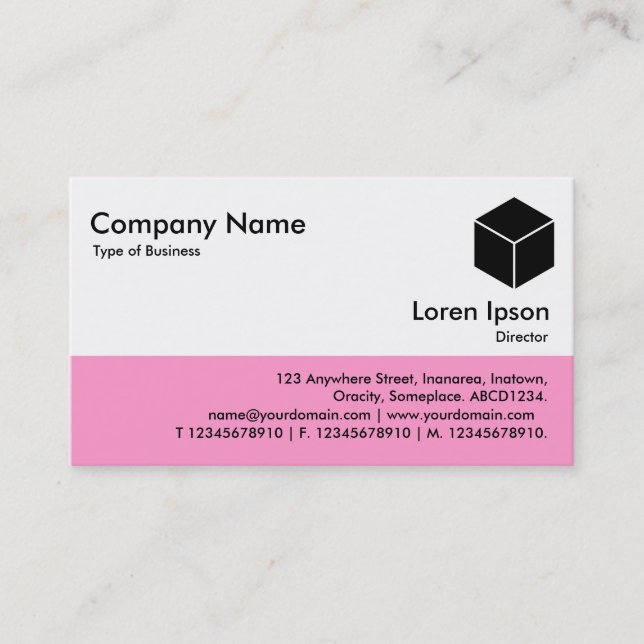 Colour Footer - Pink Business Card (Front)