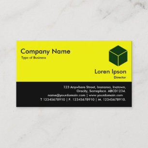 Colour Footer - Yellow and Black Business Card