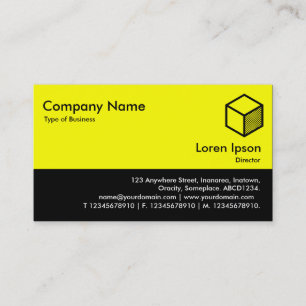 Colour Footer - Yellow and Black Business Card