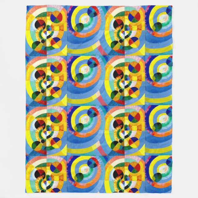Colour Forms by Robert Delaunay Fleece Blanket (Front)