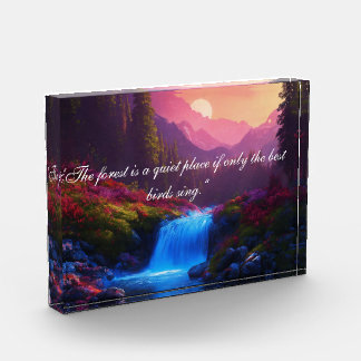 Colour full mountain forest photo block