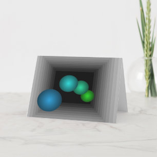Colour Fun 3 D Optical Illusion Infinity Spheres Card
