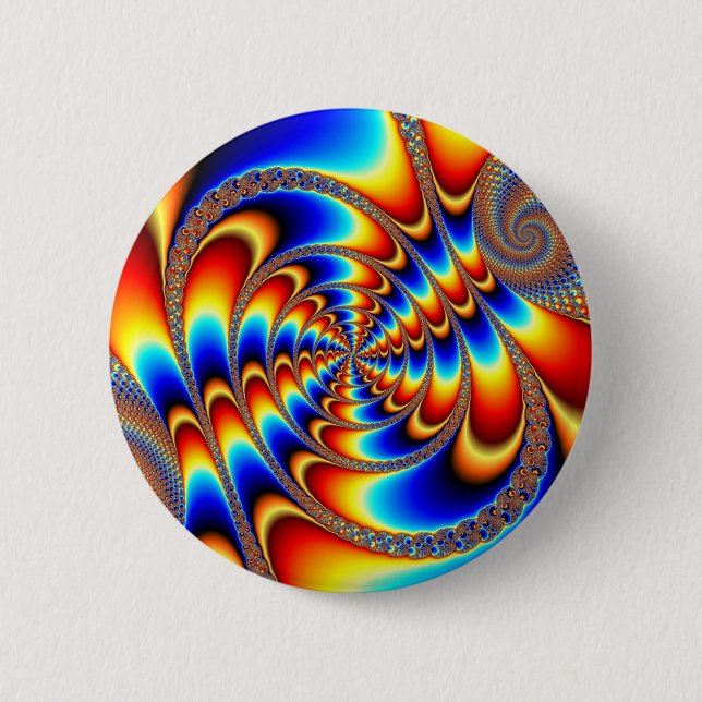Colour Fun - Fractal 6 Cm Round Badge (Front)