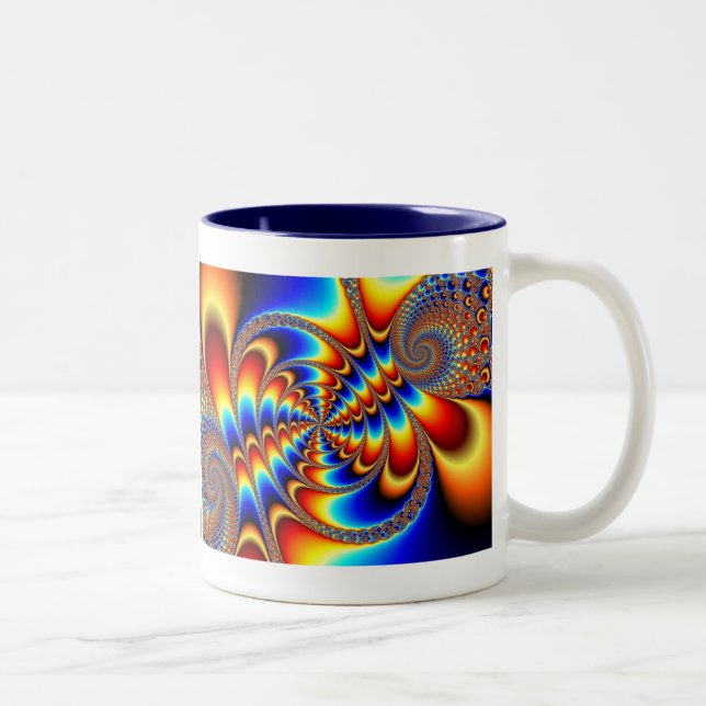 Colour Fun - Fractal Two-Tone Coffee Mug (Right)
