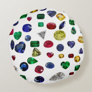 Colour Gemstone Pillow, Pillow with Gemstone image