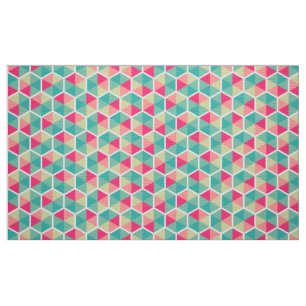 Colour Geometric Honeycomb Pattern 02 Fabric