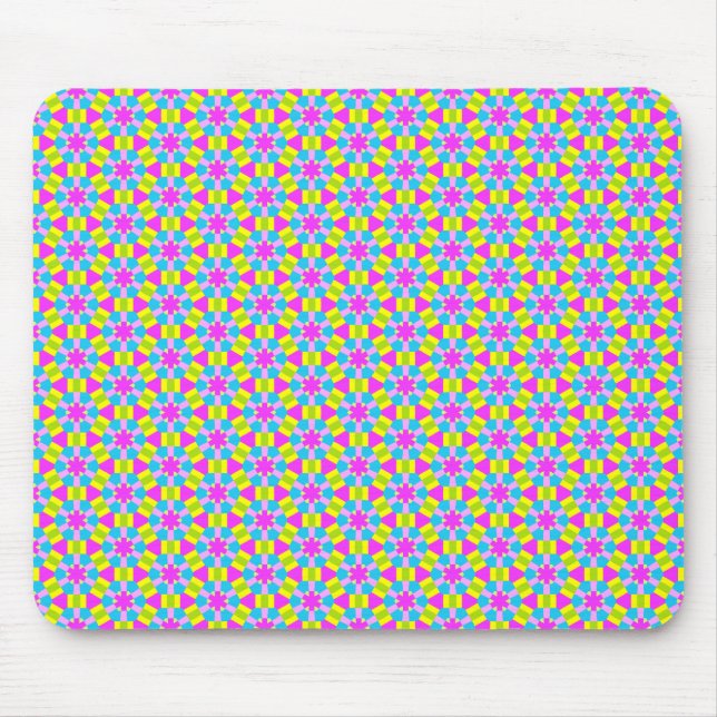 Colour Geometric Pattern Mouse Mat (Front)