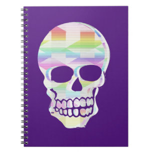 Colour Glitch Skull Notebook