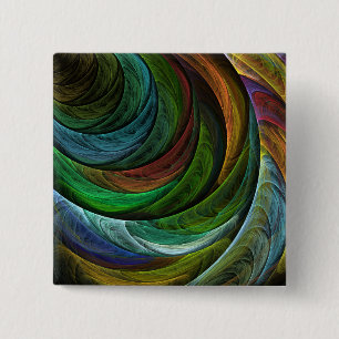 Colour Glory Modern Abstract Art Pattern Elegant 15 Cm Square Badge