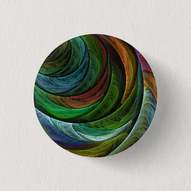 Colour Glory Modern Abstract Art Pattern Elegant 3 Cm Round Badge (Front)