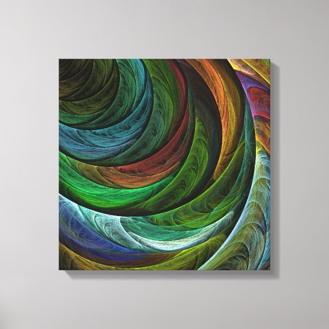 Colour Glory Modern Abstract Art Pattern Elegant Canvas Print (Front)