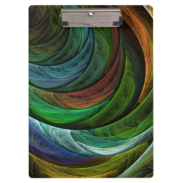 Colour Glory Modern Abstract Art Pattern Elegant Clipboard (Front)
