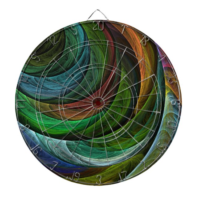 Colour Glory Modern Abstract Art Pattern Elegant Dartboard (Front)