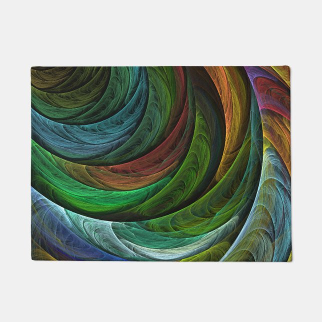 Colour Glory Modern Abstract Art Pattern Elegant Doormat (Front)