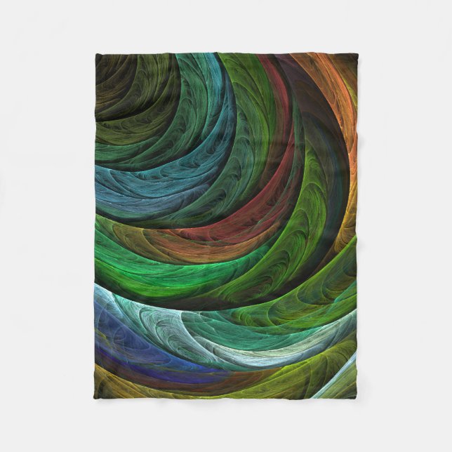 Colour Glory Modern Abstract Art Pattern Elegant Fleece Blanket (Front)
