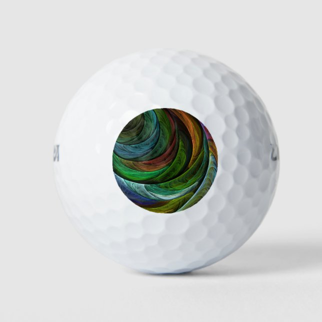 Colour Glory Modern Abstract Art Pattern Elegant Golf Balls (Front)
