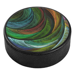 Colour Glory Modern Abstract Art Pattern Elegant Hockey Puck
