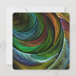 Colour Glory Modern Abstract Art Pattern Elegant Invitation