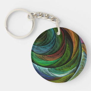 Colour Glory Modern Abstract Art Pattern Elegant Key Ring