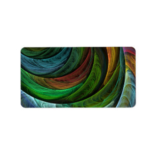 Colour Glory Modern Abstract Art Pattern Elegant Label