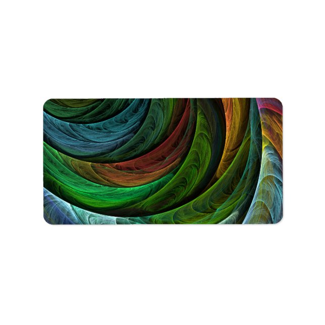 Colour Glory Modern Abstract Art Pattern Elegant Label (Front)