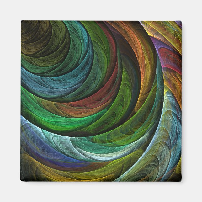 Colour Glory Modern Abstract Art Pattern Elegant Magnet (Front)