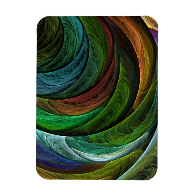 Colour Glory Modern Abstract Art Pattern Elegant Magnet (Vertical)
