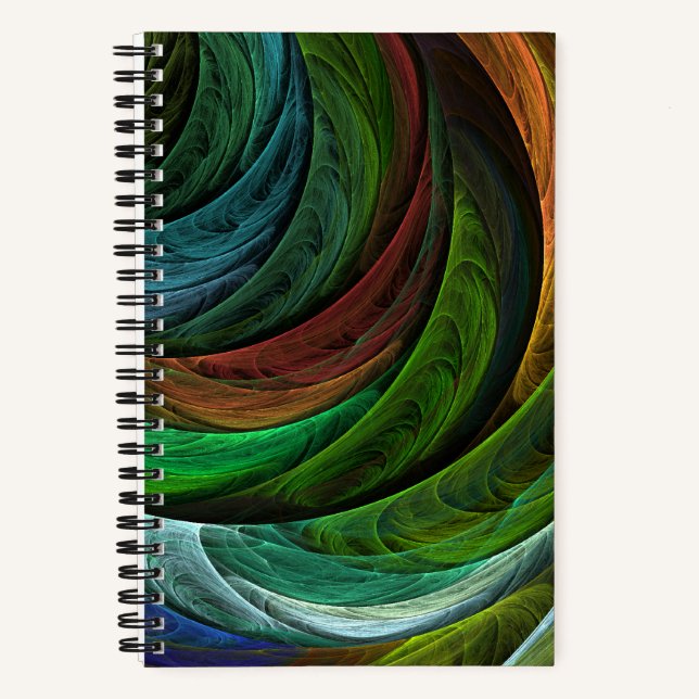 Colour Glory Modern Abstract Art Pattern Elegant Notebook (Front)