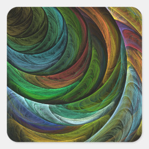 Colour Glory Modern Abstract Art Pattern Elegant Square Sticker