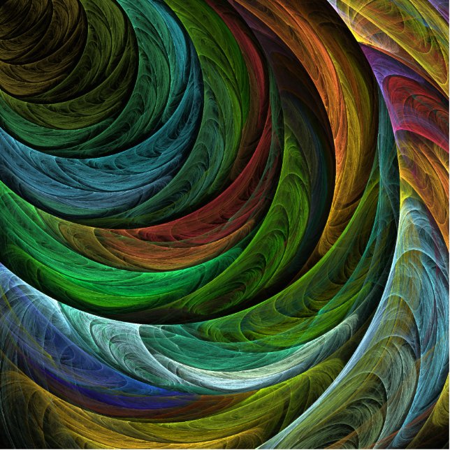 Colour Glory Modern Abstract Art Pattern Elegant Standing Photo Sculpture (Front)