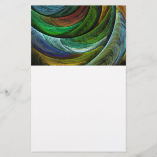 Colour Glory Modern Abstract Art Pattern Elegant Stationery