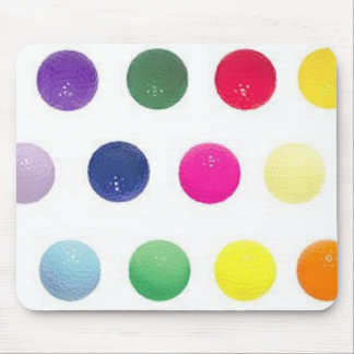 colour golf balls mouse mat