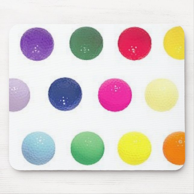 colour golf balls mouse mat (Front)